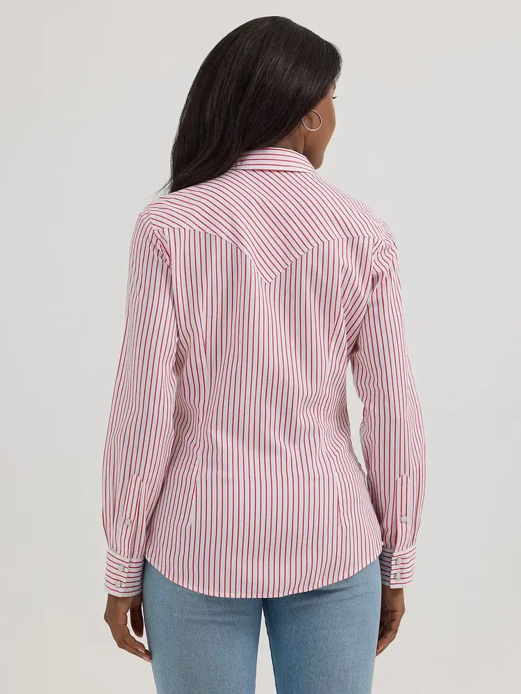 Wrangler Retro Snap Red Stripe