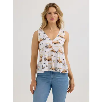 Wrangler Desert V-Neck Peplum Tank