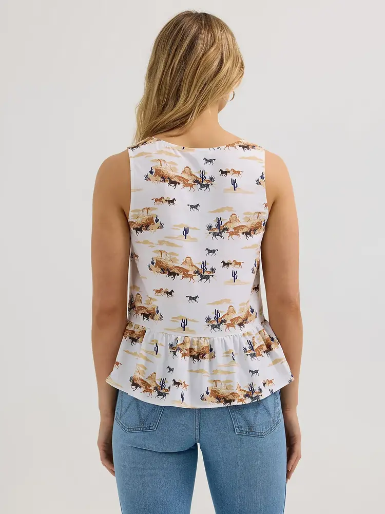 Wrangler Desert V-Neck Peplum Tank