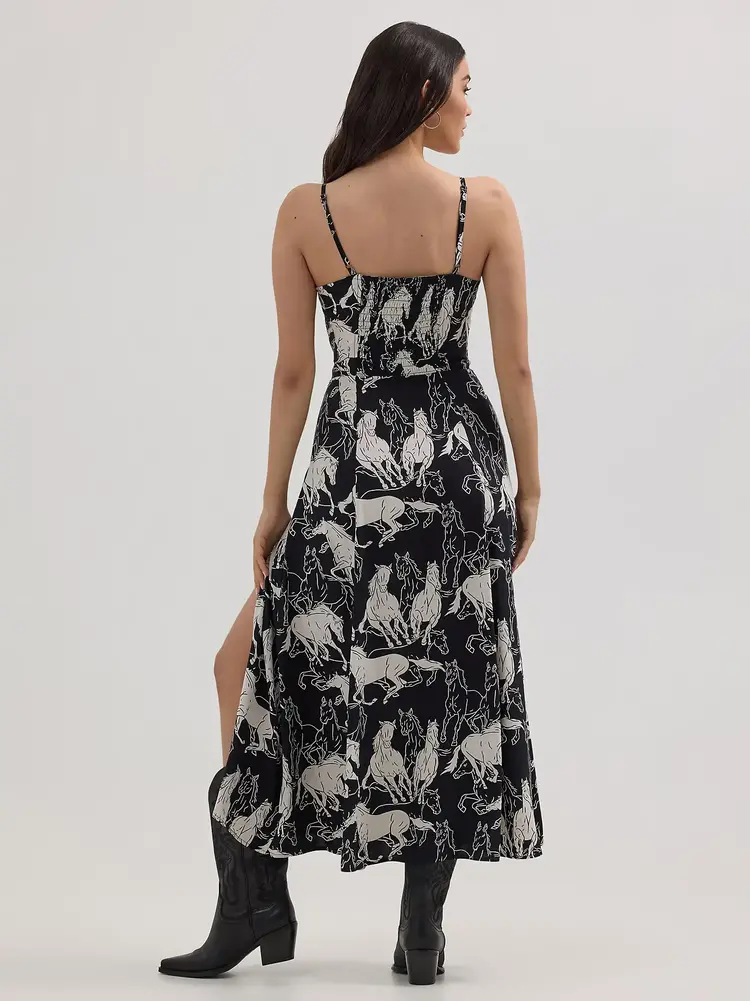 Wrangler Running Wild Maxi Dress Black White