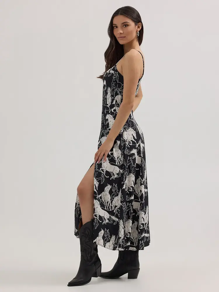 Wrangler Running Wild Maxi Dress Black White