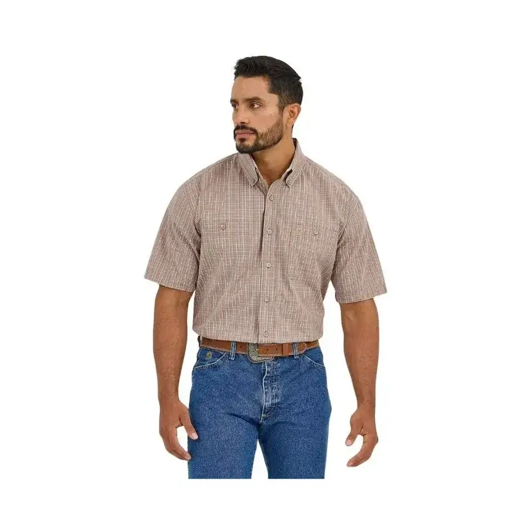 Wrangler George Strait Button Brown Check