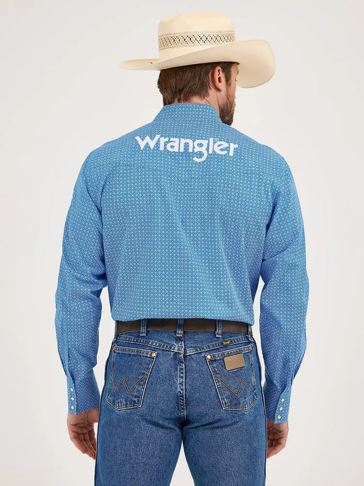 Wrangler Logo Snap Cerulean Blue