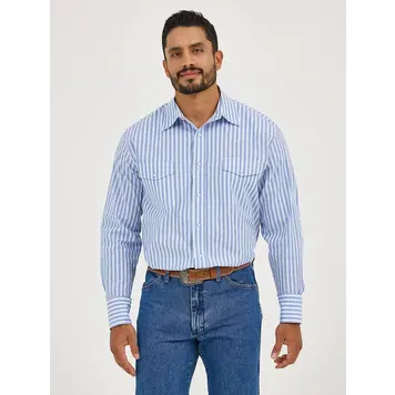 Wrangler Wrinkle Resist Snap Bold Blues