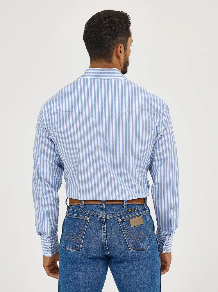 Wrangler Wrinkle Resist Snap Bold Blues
