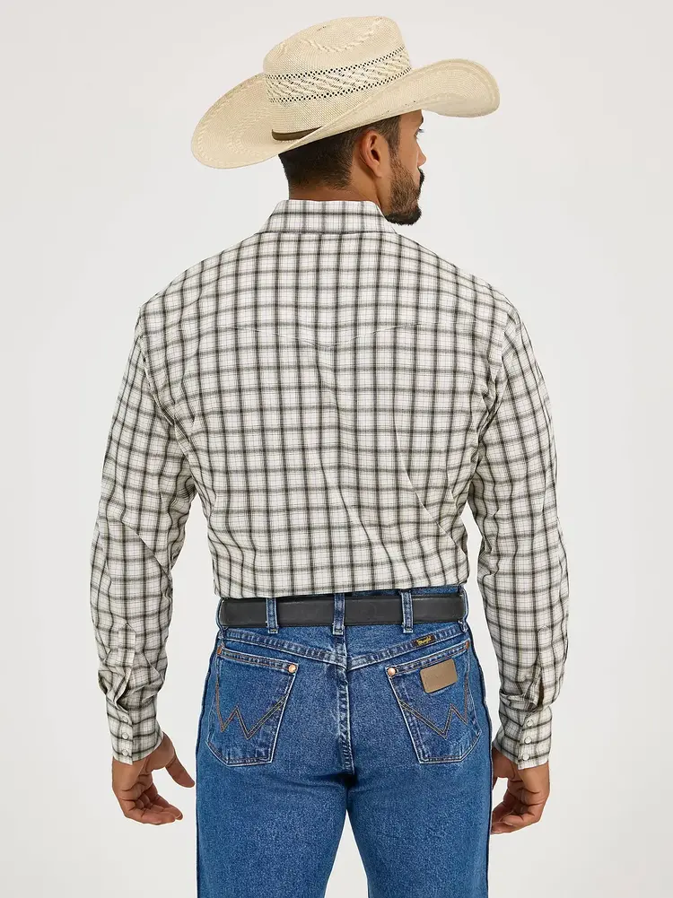 Wrangler Wrinkle Resist Snap Bee Check