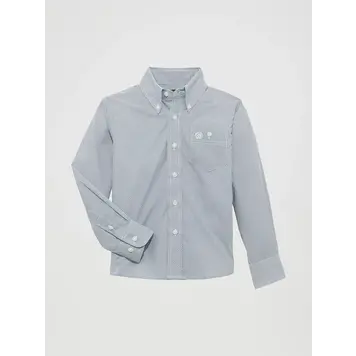Wrangler Youth Classic Button Down Blue Diamonds
