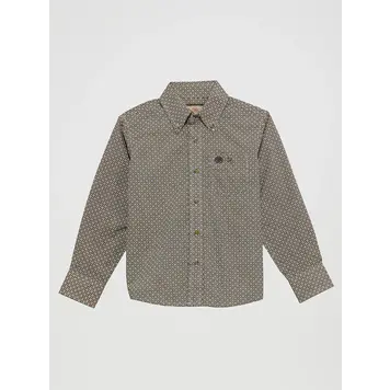 Wrangler Youth Classic Button Down Modern Brown