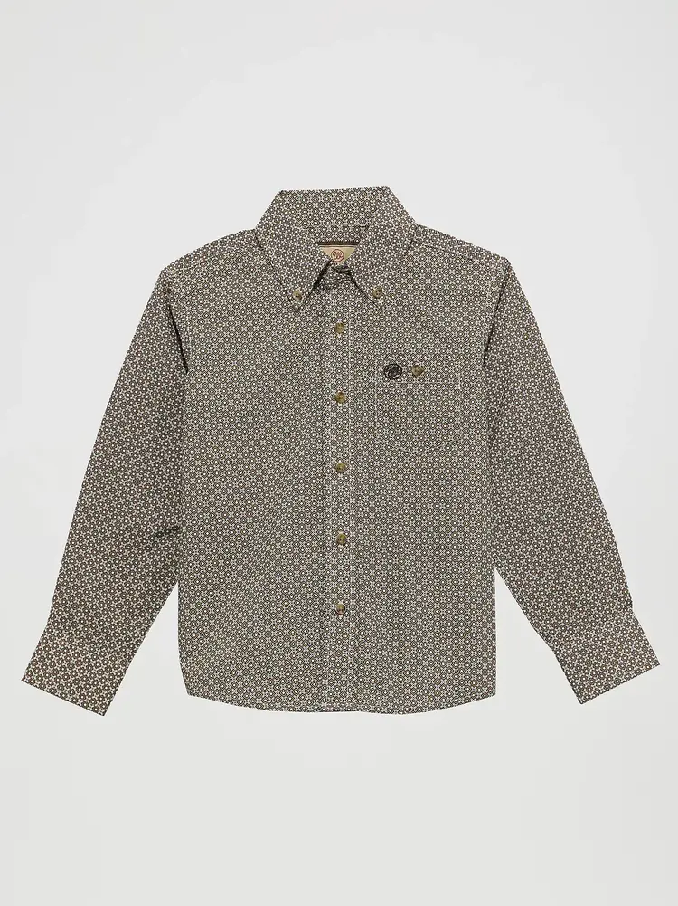 Wrangler Youth Classic Button Down Modern Brown