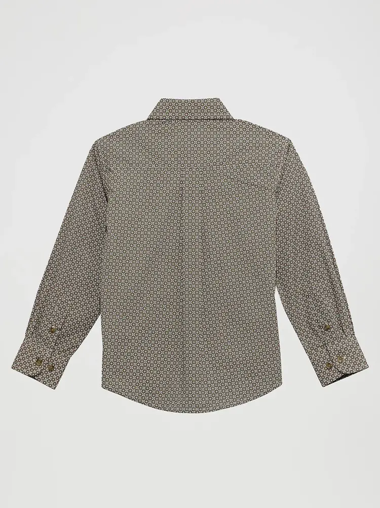 Wrangler Youth Classic Button Down Modern Brown