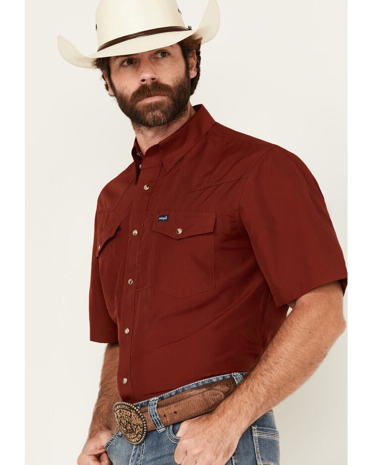 Wrangler Performance Two Pocket Snap Maroon