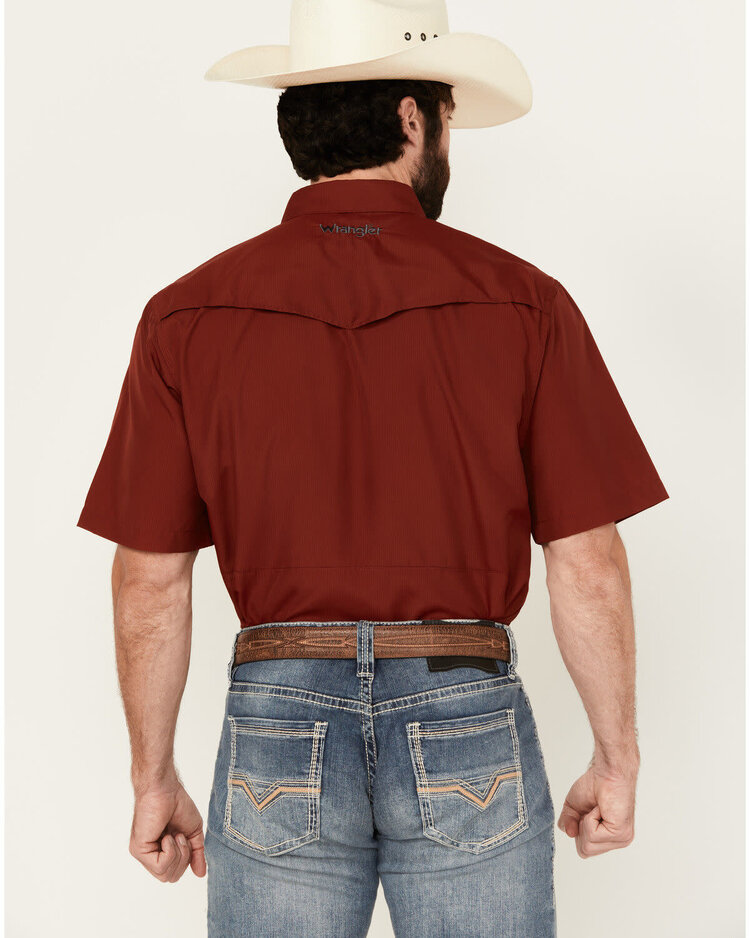 Wrangler Performance Two Pocket Snap Maroon