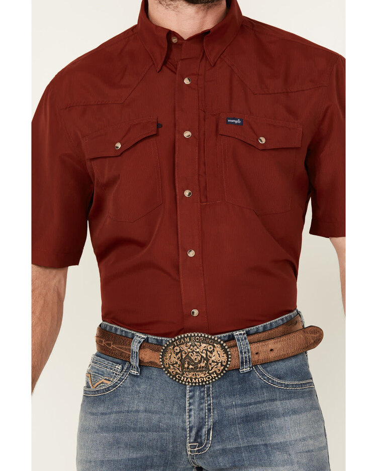 Wrangler Performance Two Pocket Snap Maroon