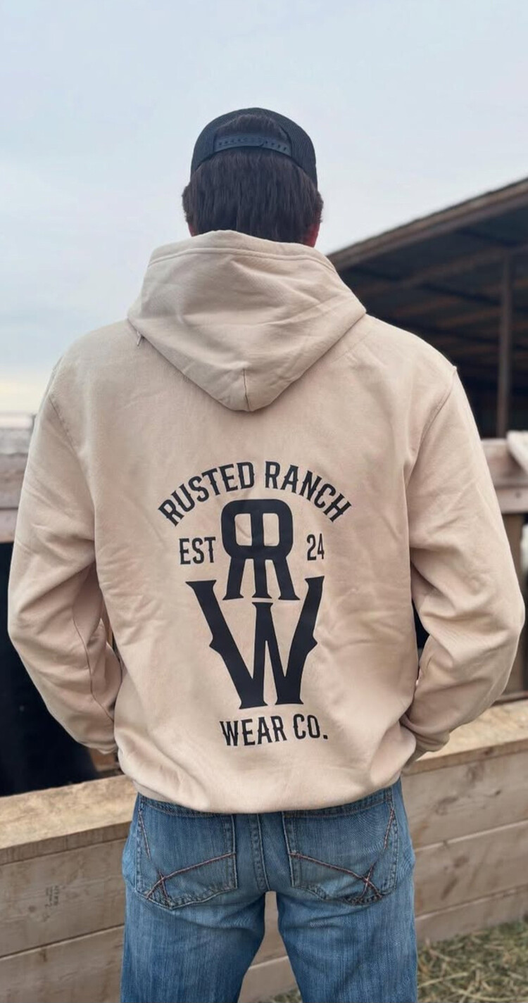 Rusted Ranch Wear Back Logo Hoodie Sand