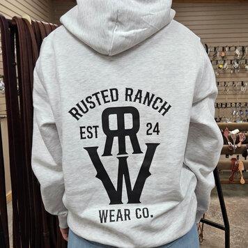 Rusted Ranch Wear Back Logo Hoodie Grey