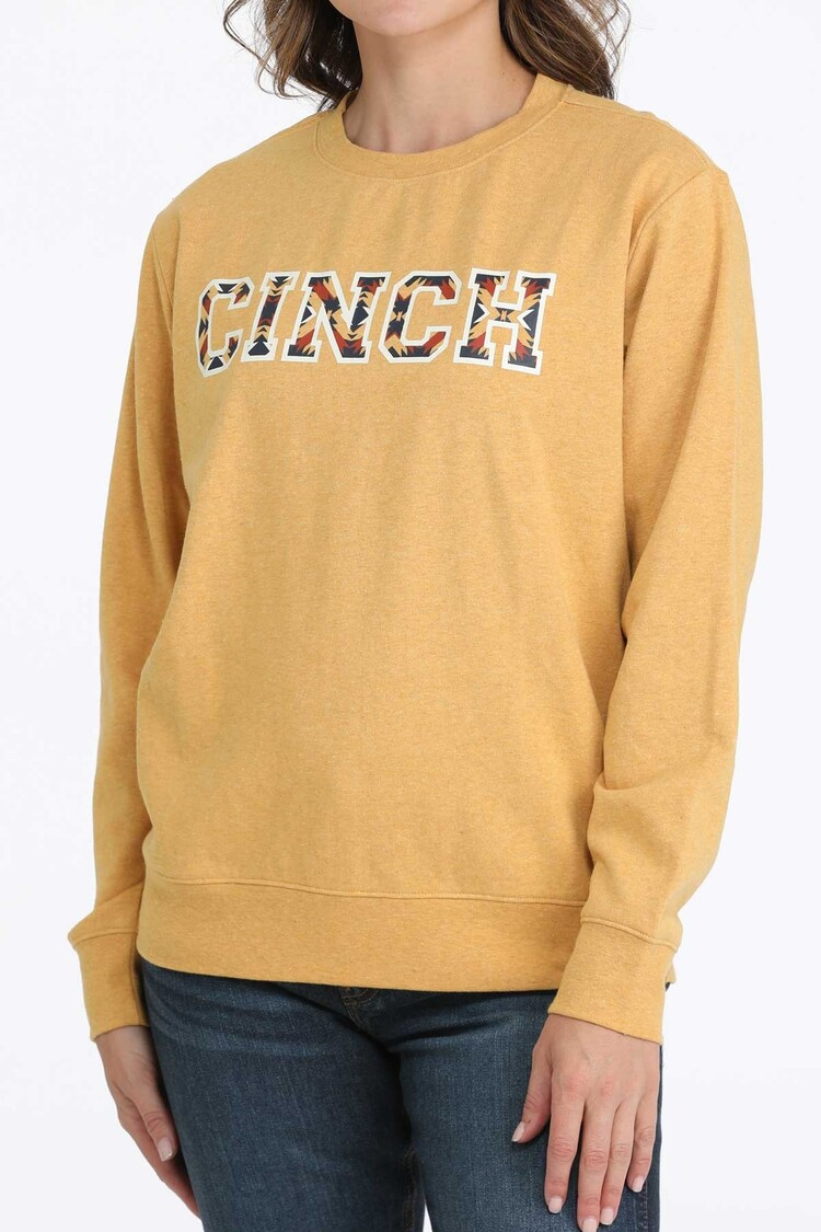 Cinch Multi Color Logo Pullover Gold