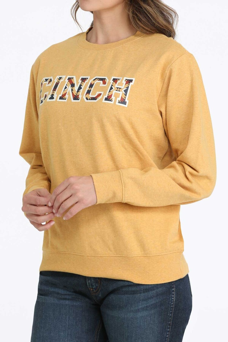 Cinch Multi Color Logo Pullover Gold