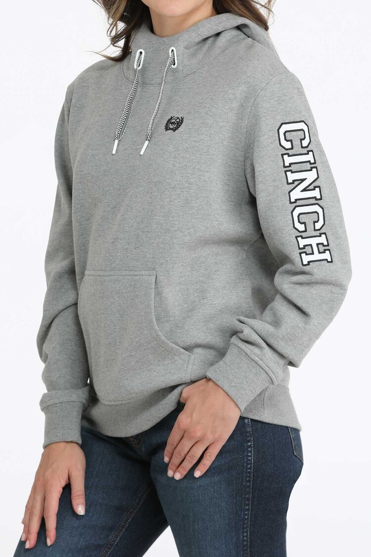 Cinch Arm Logo Hoodie Grey