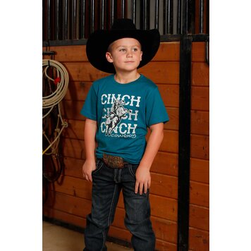 Cinch Youth Triple C Cowboy Tee Teal