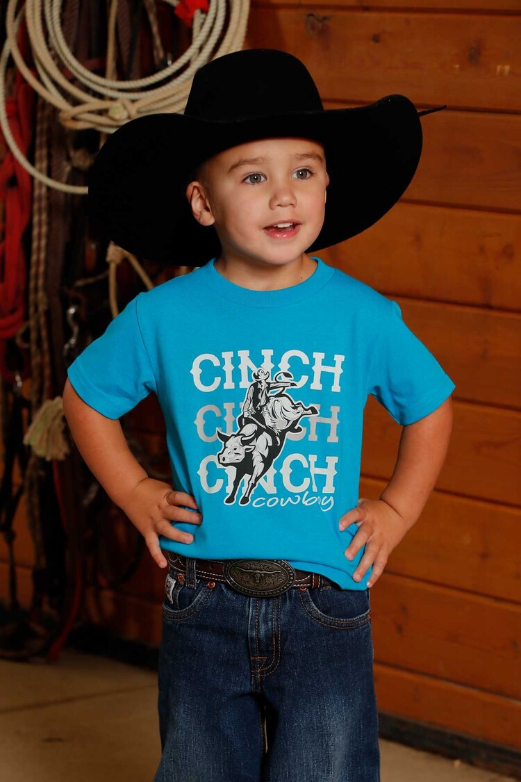 Cinch Toddler Triple C Cowboy Tee Teal