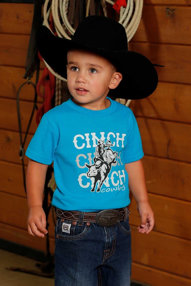 Cinch Infant Triple C Cowboy Tee Teal