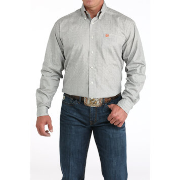 Cinch Button-Down Grey Orange