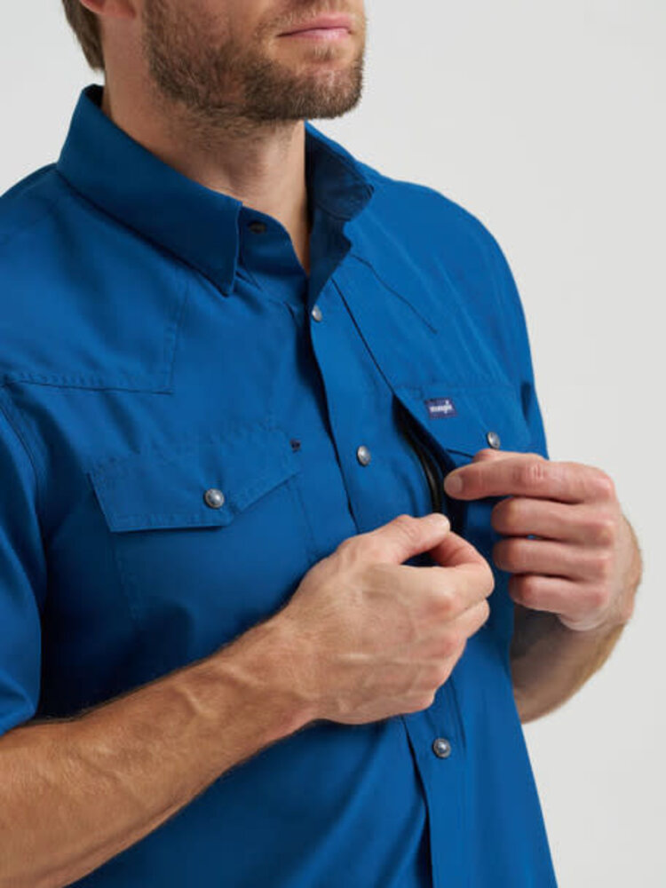 Wrangler Performance Snap Classic Fit Blue