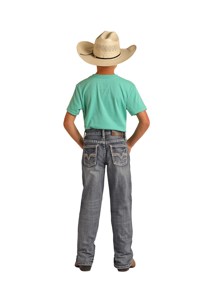 Rock & Roll Denim Ladder & Raised Bootcut Medium Vintage