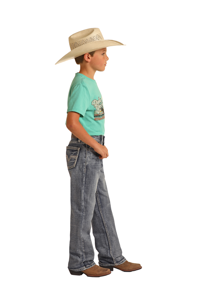 Rock & Roll Denim Ladder & Raised Bootcut Medium Vintage