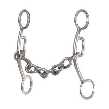 Classic Equine Goostree Delight Shank Gag Barrel Bit w Chain