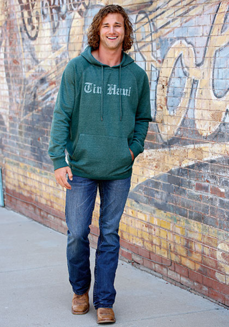 Tin Haul Old Style Lettering Hoodie Green