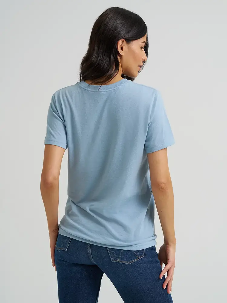 Wrangler Rope Logo Reg Fit Tee Ashley Blue Heather