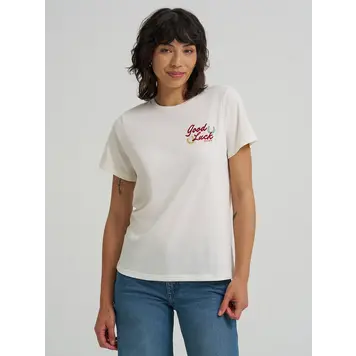 Wrangler Good Luck Reg Fit Tee Egret Heather