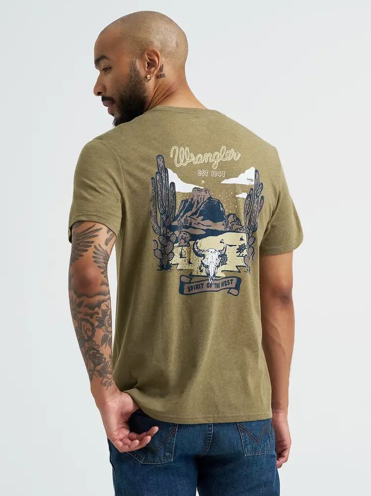 Wrangler Desert Graphic Tee Burnt Olive