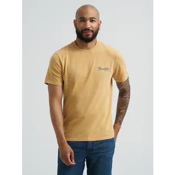 Wrangler Mineral Wash Graphic Pale Gold Heather