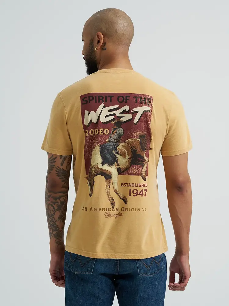 Wrangler Mineral Wash Graphic Pale Gold Heather