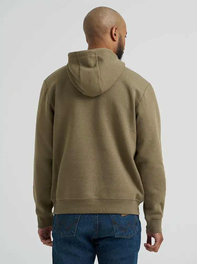 Wrangler Rope Logo Classic Fleece Hoodie Burnt Olive