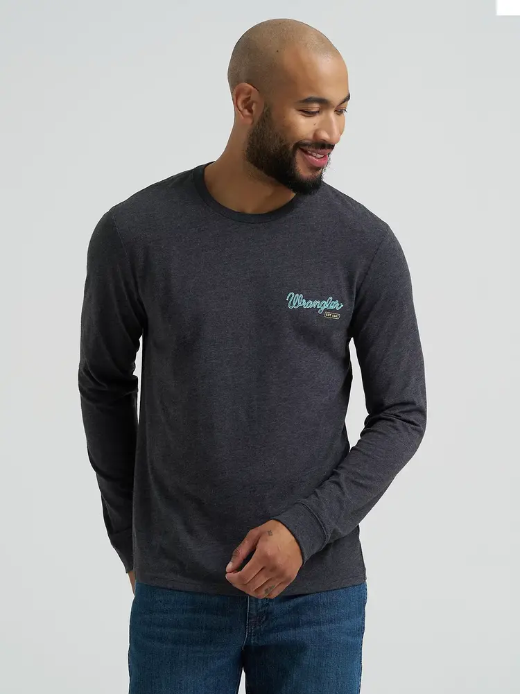 Wrangler Ready To Ride Tee Caviar Heather
