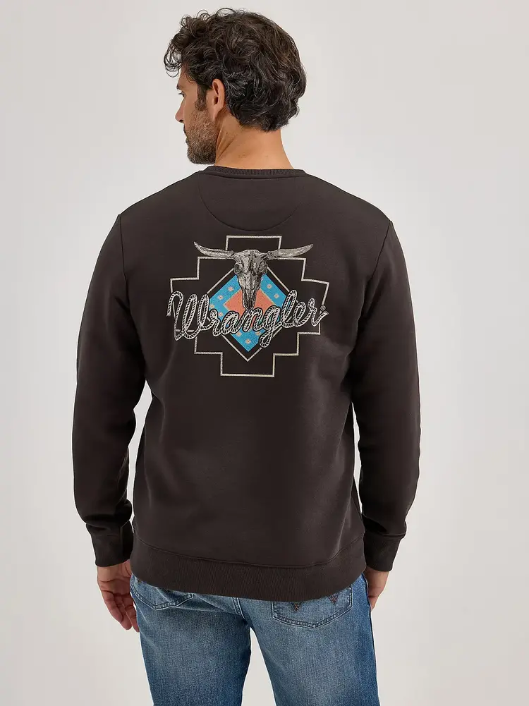 Wrangler Taos Reg Fit Crewneck Pullover Brown