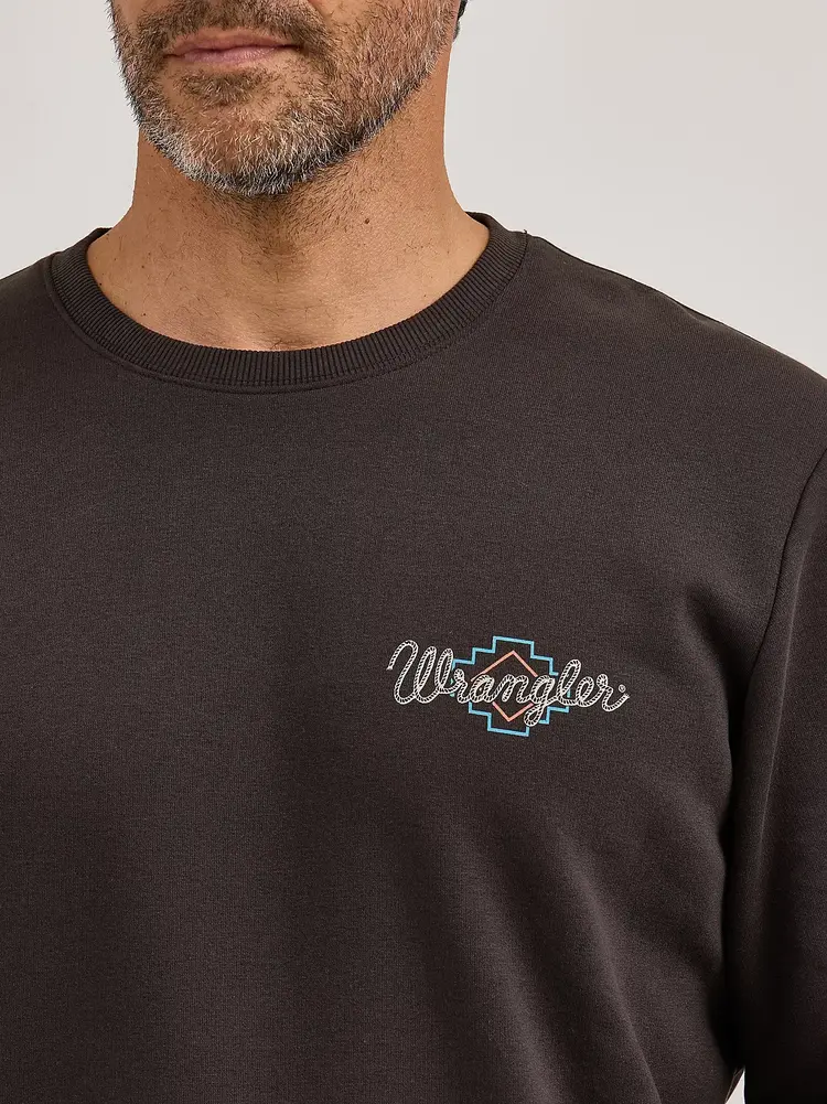 Wrangler Taos Reg Fit Crewneck Pullover Brown