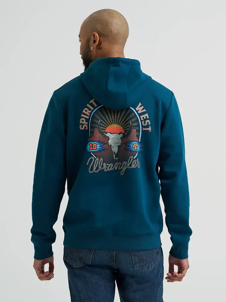 Wrangler 1947 Steer Hoodie Blue
