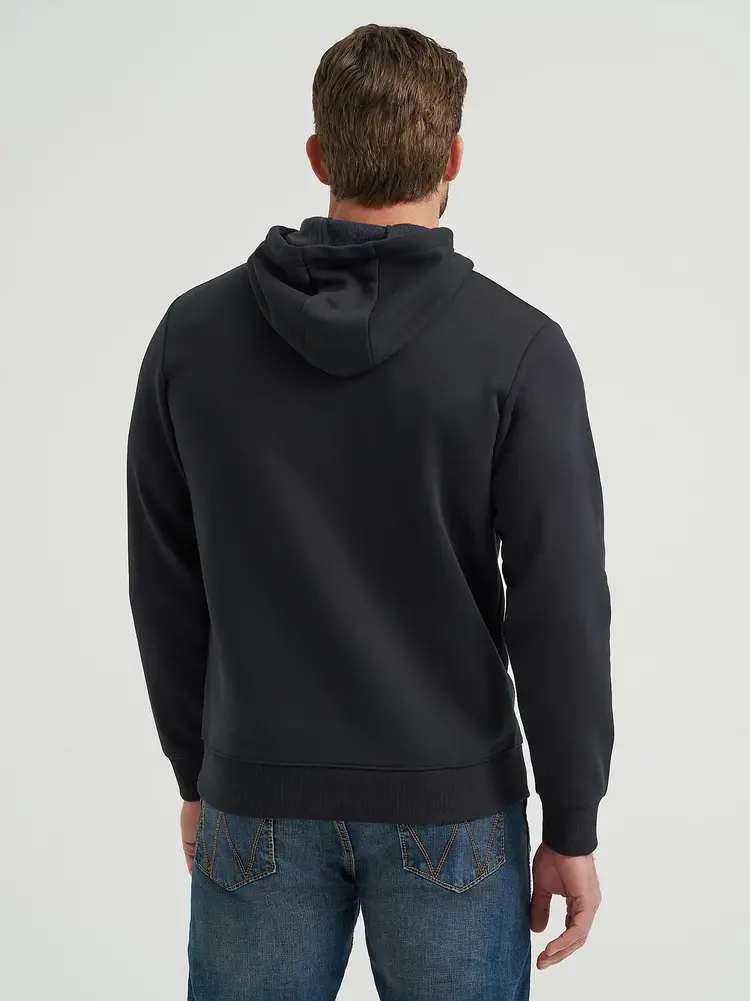 Wrangler Rope Logo Classic Fleece Hoodie Jet Black