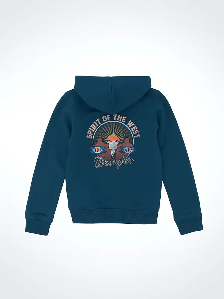 Wrangler Youth 1947 Steer Hoodie Blue