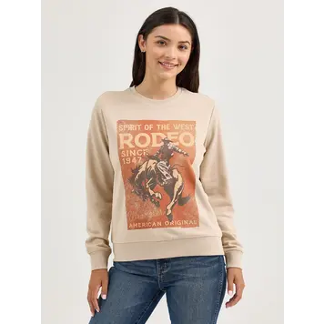 Wrangler Western Spirit Crewneck Sweatshirt Cement