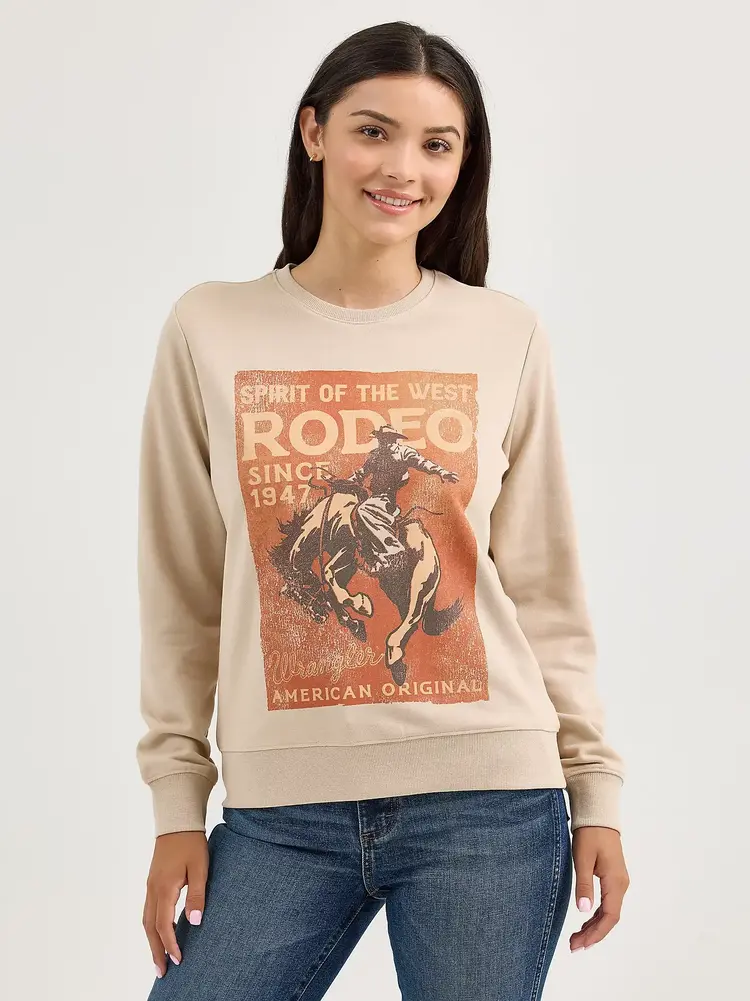 Wrangler Western Spirit Crewneck Sweatshirt Cement