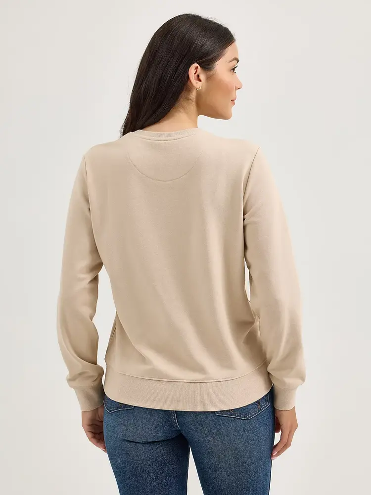 Wrangler Western Spirit Crewneck Sweatshirt Cement