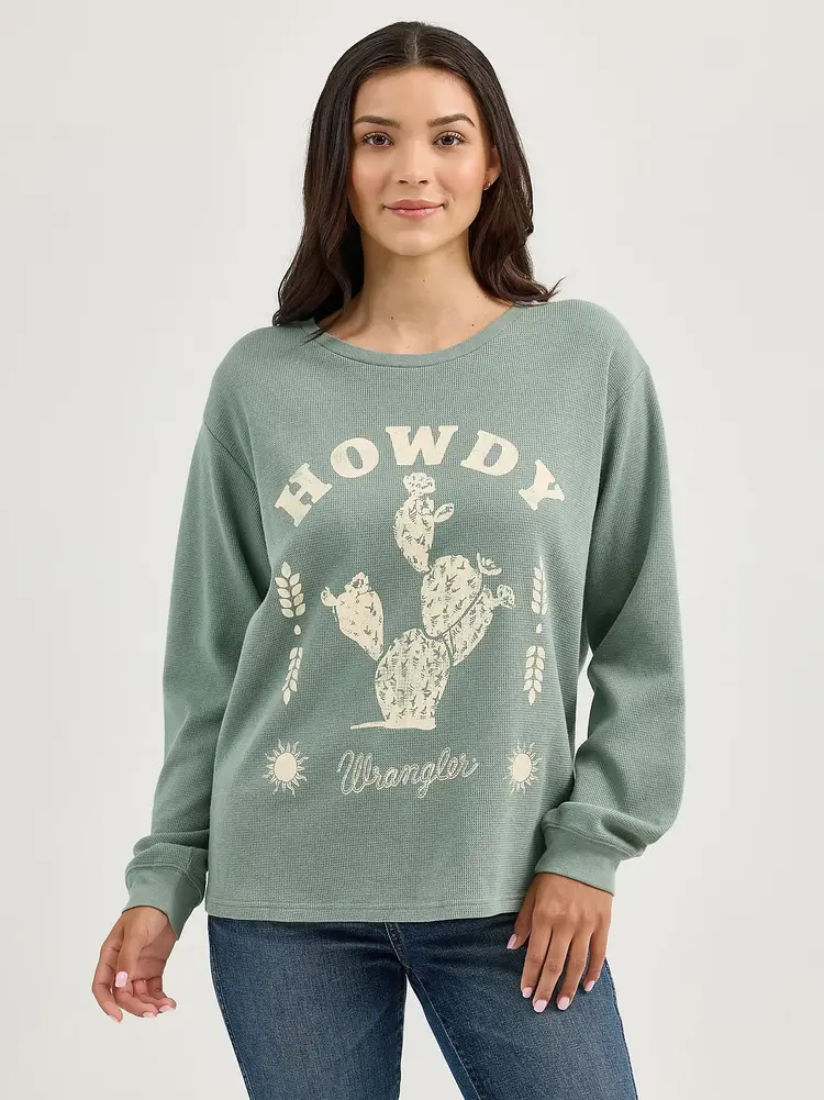 Wrangler Howdy Girlfriend Fit Tee Chinois Green