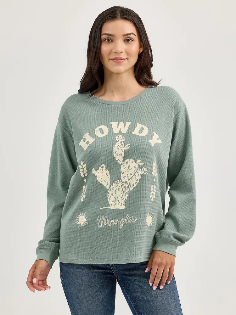 Wrangler Howdy Girlfriend Fit Tee Chinois Green