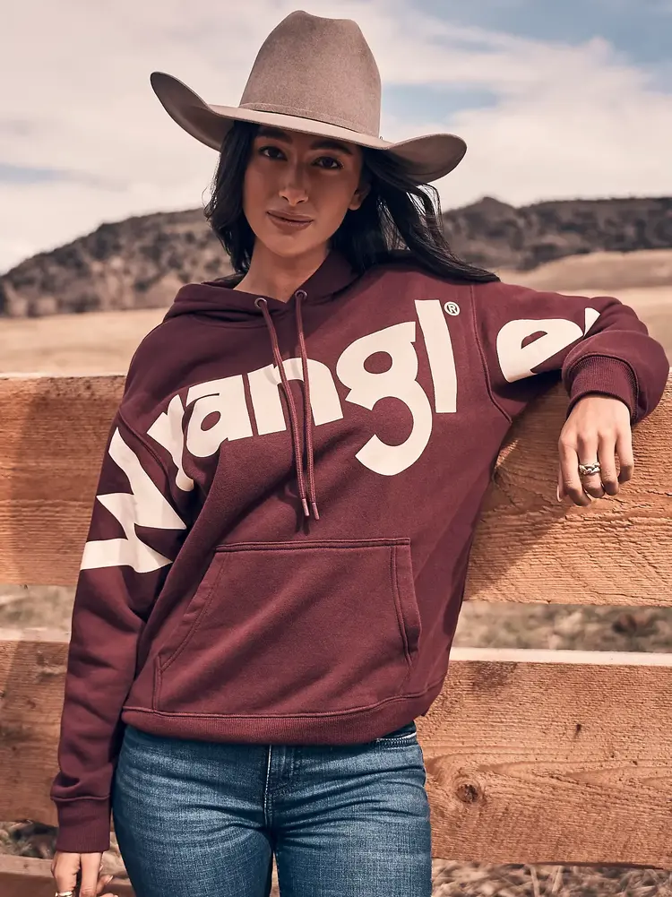 Wrangler Bold Logo Hoodie Port