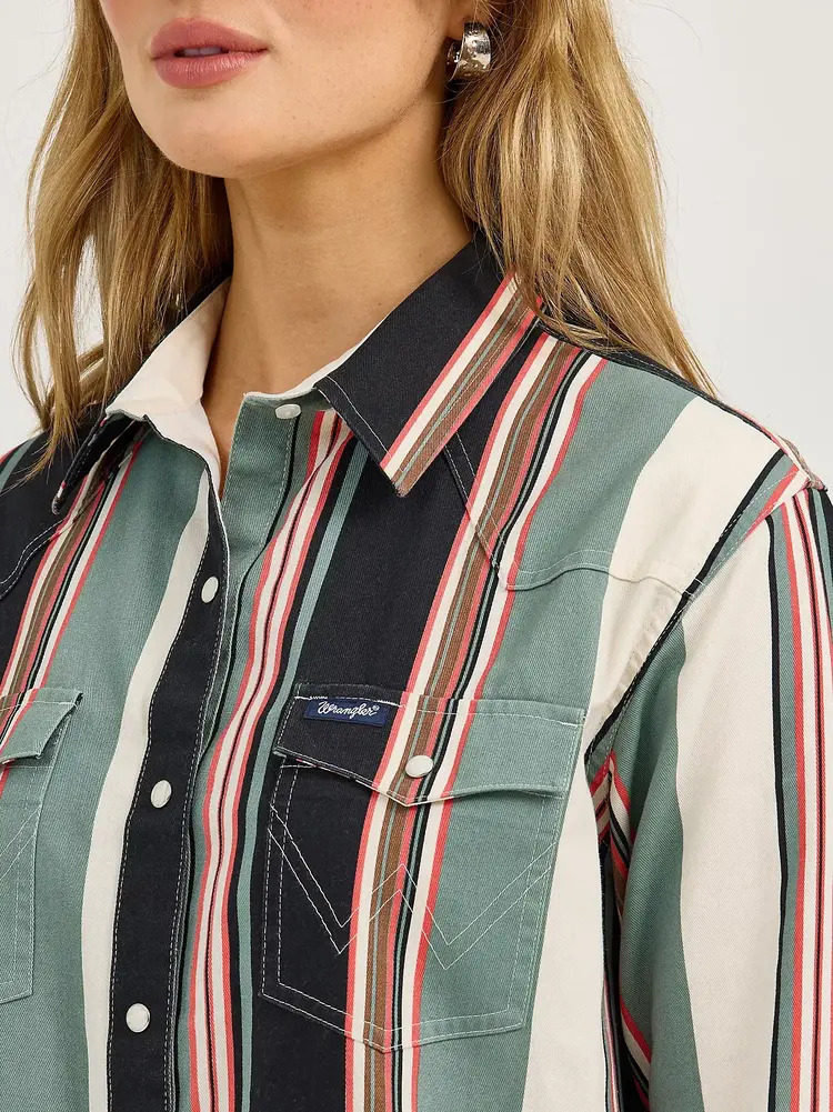 Wrangler Brushpopper Boyfriend Fit Snap